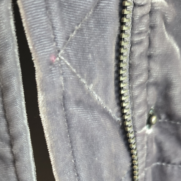 Torrid Women's Long Sleeve Full Zip Snap Grey Velvet Anorak Jacket Size 2X - Picture 8 of 11